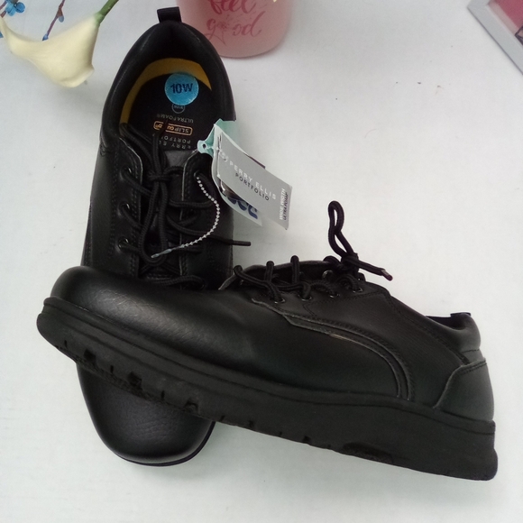 Perry Ellis Shoes Men's Size 10W Black Portfolio Ultrafoam Slip Guard Men's NWT - Picture 10 of 11